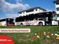 Változik a buszmenetrend a húsvéti időben!