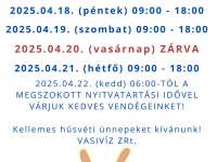 A Szombathelyi Fedett Uszoda nyitva tartása a húsvéti ünnepekben