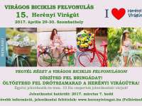 Virágos biciklis felvonulás a Herényi Virágúton