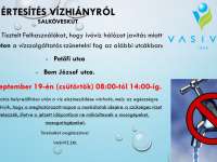 Vízhiány lesz Salkövekúton!